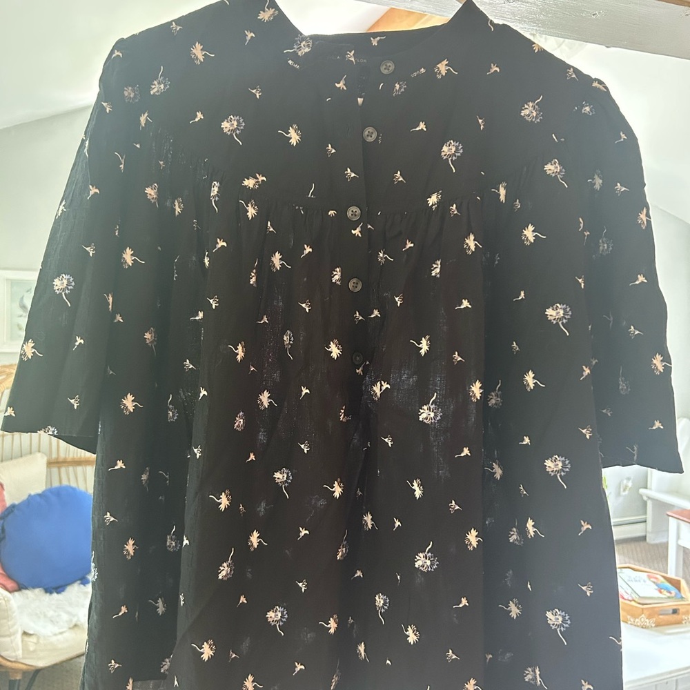 Floral Black Women's Top